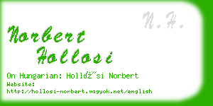 norbert hollosi business card