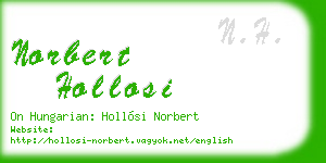 norbert hollosi business card